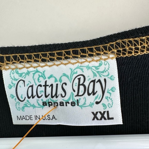 NWOT Cactus Bay Black Sz XXL Tribal Aztec Embellished 3/4 Sleeves Y2K Festival - Picture 4 of 5